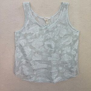 Y2K Secret Treasures Baby Blue Sheer Camisole Size Medium